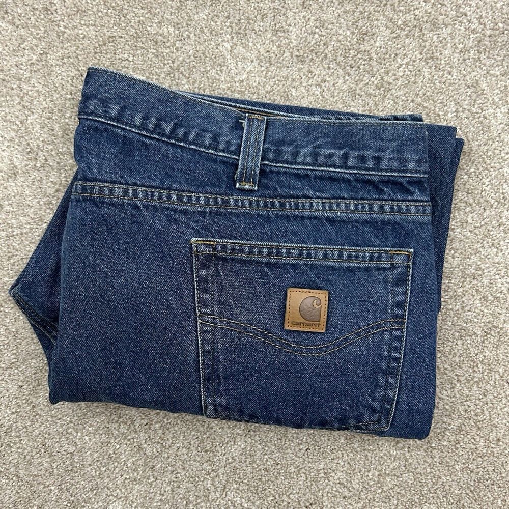 Carhartt Blue Denim Jeans Men's Size 44x30 B480-DVB‎